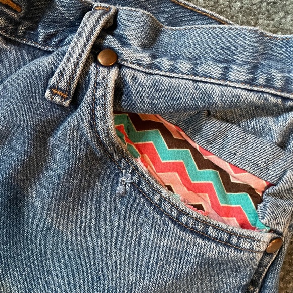 Wrangler Mens jeans, Vintage, Distressed, Design pocket, work jeans - Picture 3 of 3